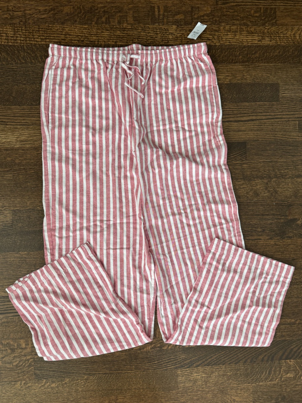 NWT GAP Men's Washed Red and White Striped Pajama Pants